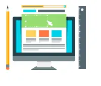 ECサイト制作やリニューアルをサポートするWebデザイン画面のイラスト