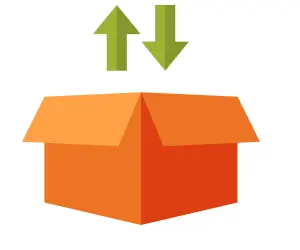 EC商品の発送時にチラシを同梱するサービスのイラスト