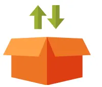 EC商品の発送時にチラシを同梱するサービスのイラスト